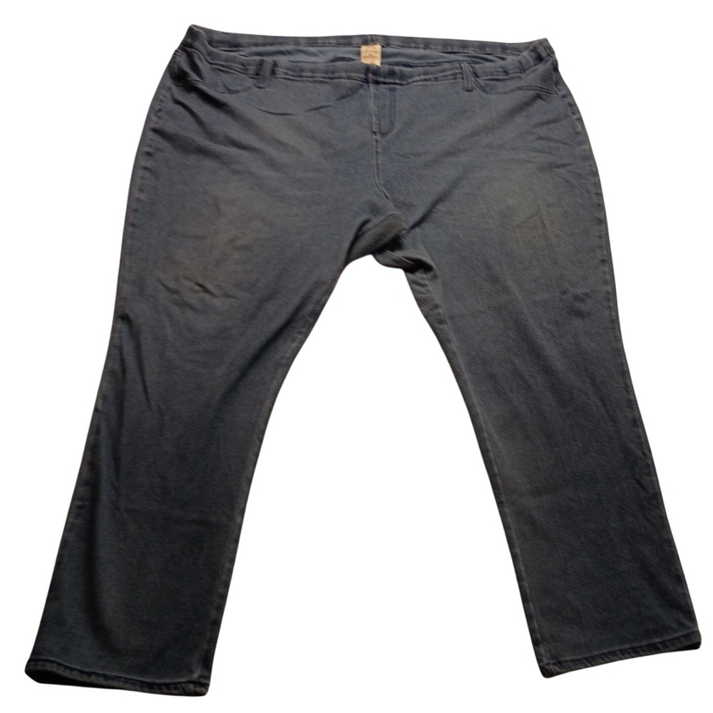 Faded Glory Women's 4X 26W-28W Blue Denim Pull On Jeggings Stretch Plus Size